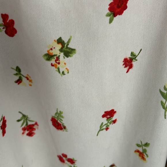 FOREVER 21 - Floral midi fit and flare puffu sleeves square neck floral large - Picture 5 of 13